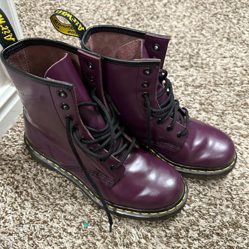 Authentic Doc Martens  combat boots 1460 purple size 7